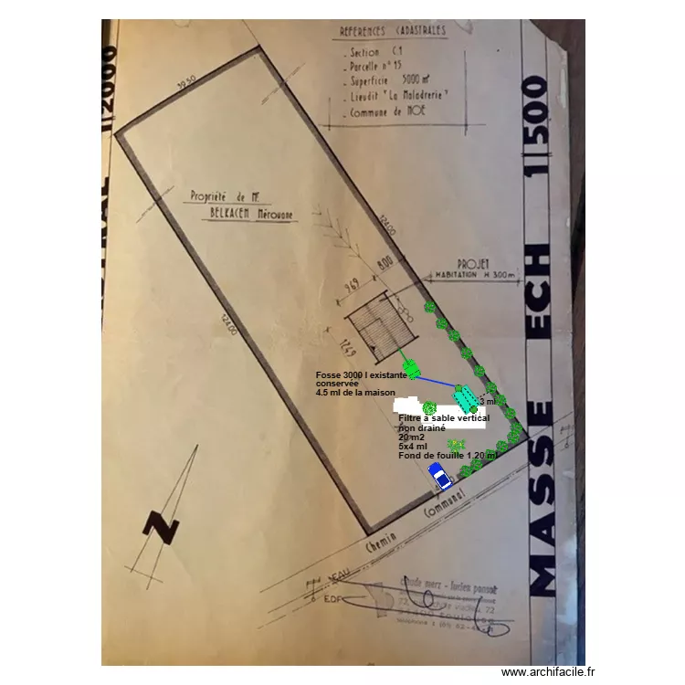 Planque Laetitia. Plan de 
