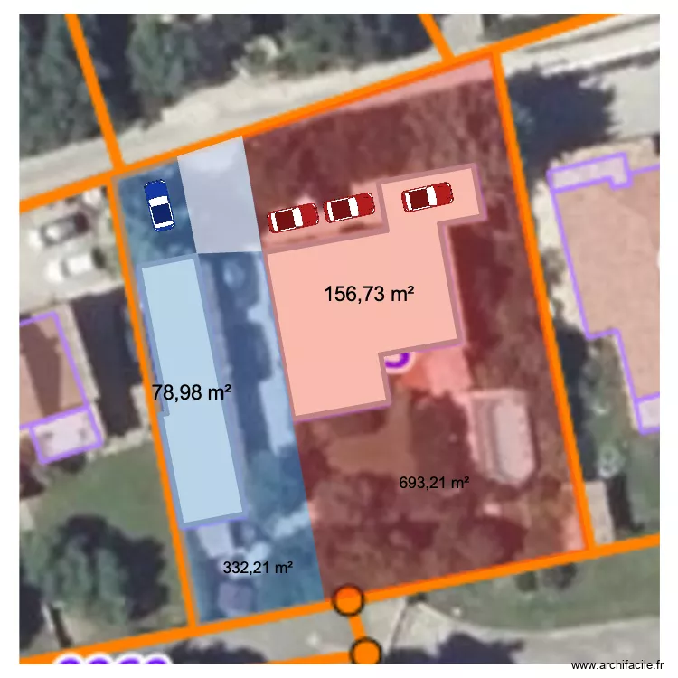 cadolive. Plan de 2  et 236 m²