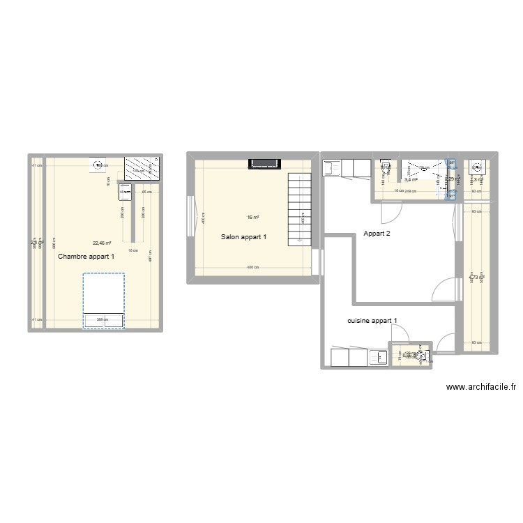 APPART 3 VERSION 21 01 24. Plan de 0 pièce et 0 m2