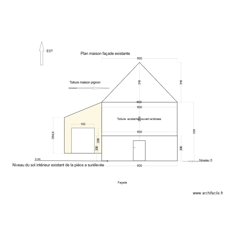 Façade Nord Ouest 1234. Plan de 0 pièce et 0 m2