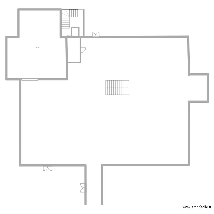 MUSEE 2. Plan de 1 pièce et 89 m2