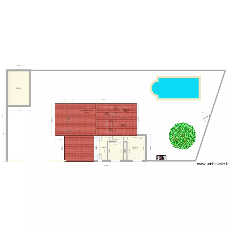 VALRAS 9. Plan de 15  et 112 m²