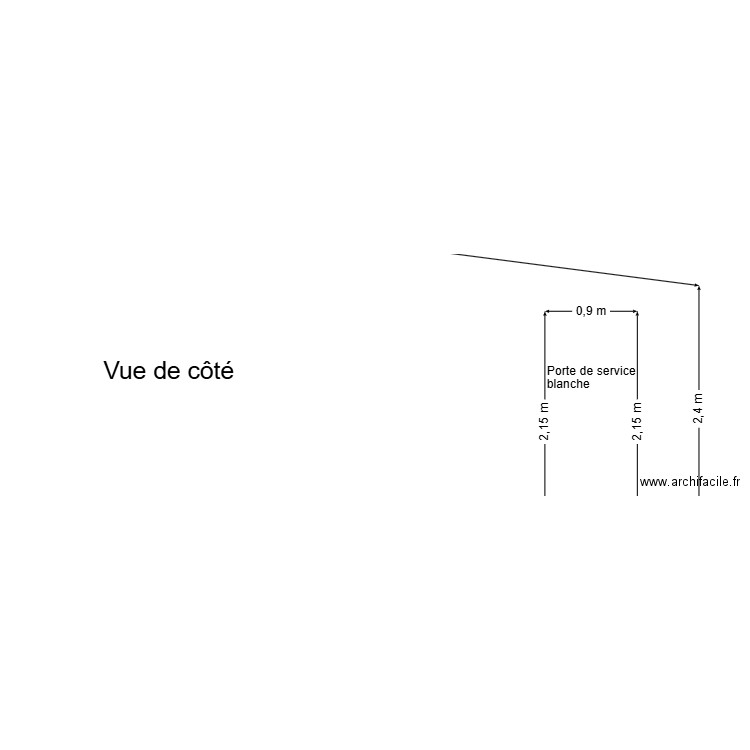 Vue de côté. Plan de 0 pièce et 0 m2
