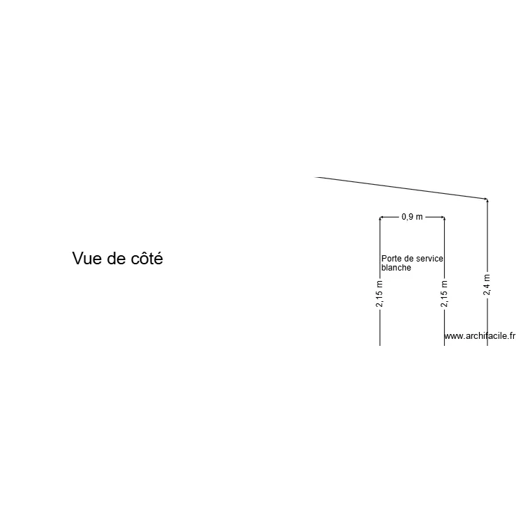 Vue de c&ocirc;t&eacute;. Plan de 