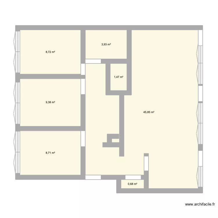 LYON9 A. Plan de 7 et 79 m² LYON9 A. Plan de 7 et 79 m²