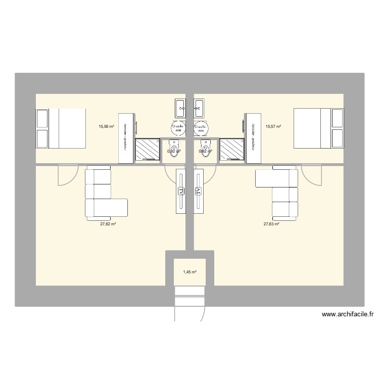 Maison sans duplex. Plan de 0 pièce et 0 m2 Maison sans duplex. Plan de 0 pièce et 0 m2