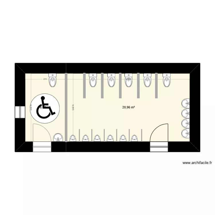 WC GAMBETTA GARCON. Plan de 14 et 315 m² WC GAMBETTA GARCON. Plan de 14 et 315 m²