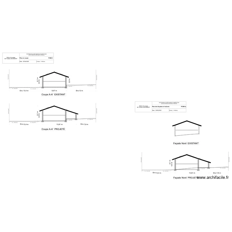 coupe AA. Plan de coupe AA. Plan de