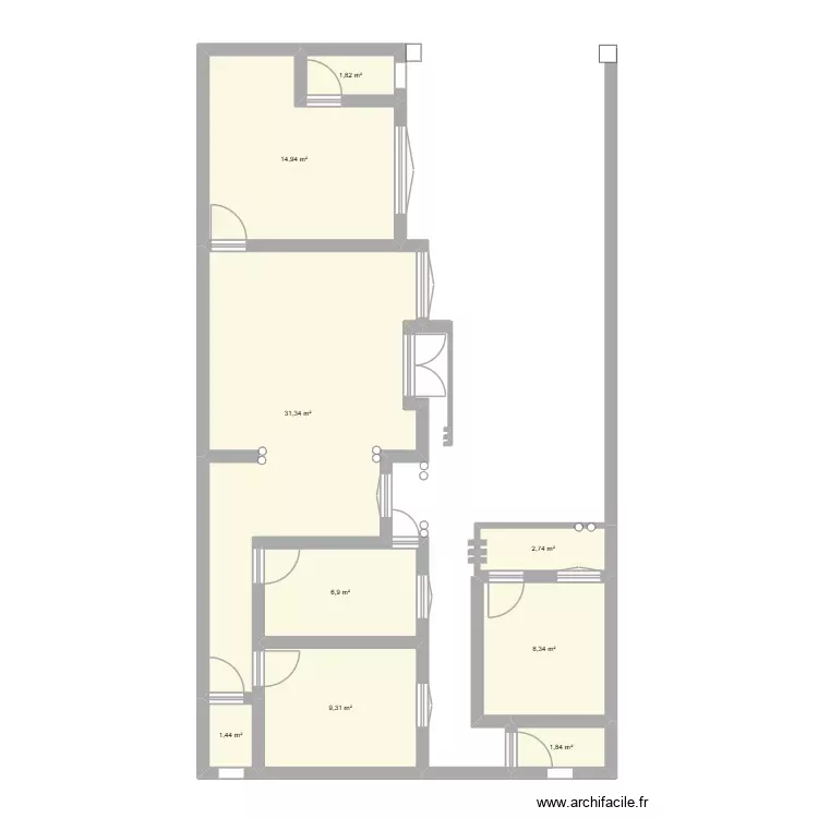 PLAN MVOU-MVOU RENOVATION. Plan de 9 Pièces et 79 m² PLAN MVOU-MVOU RENOVATION. Plan de 9 Pièces et 79 m²