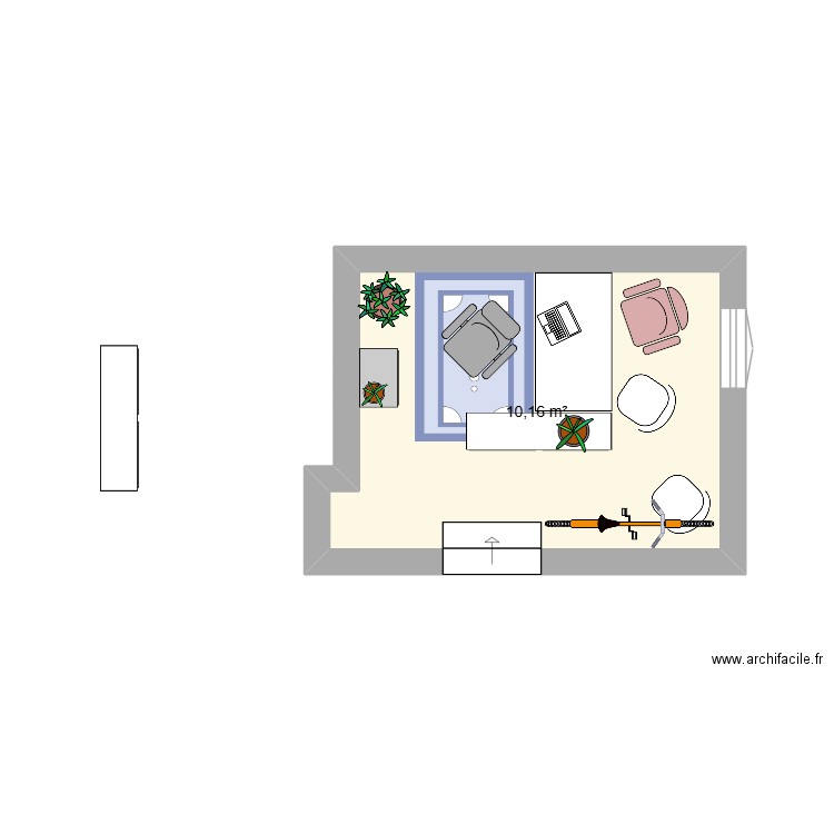 CAB-TANC-NICE. Plan de 1 pièce et 10 m2