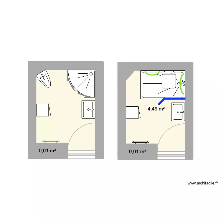 DI BLASIO-STRASBOURG. Plan de 4 pièces et 9 m²