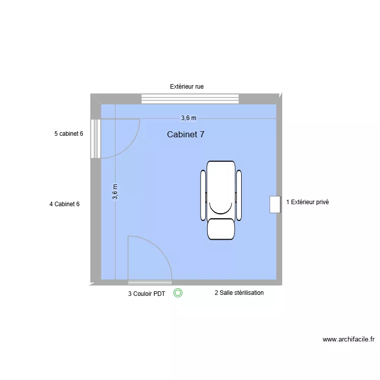 60707 Cabinet 7. Plan de 1 et 13 m² 60707 Cabinet 7. Plan de 1 et 13 m²