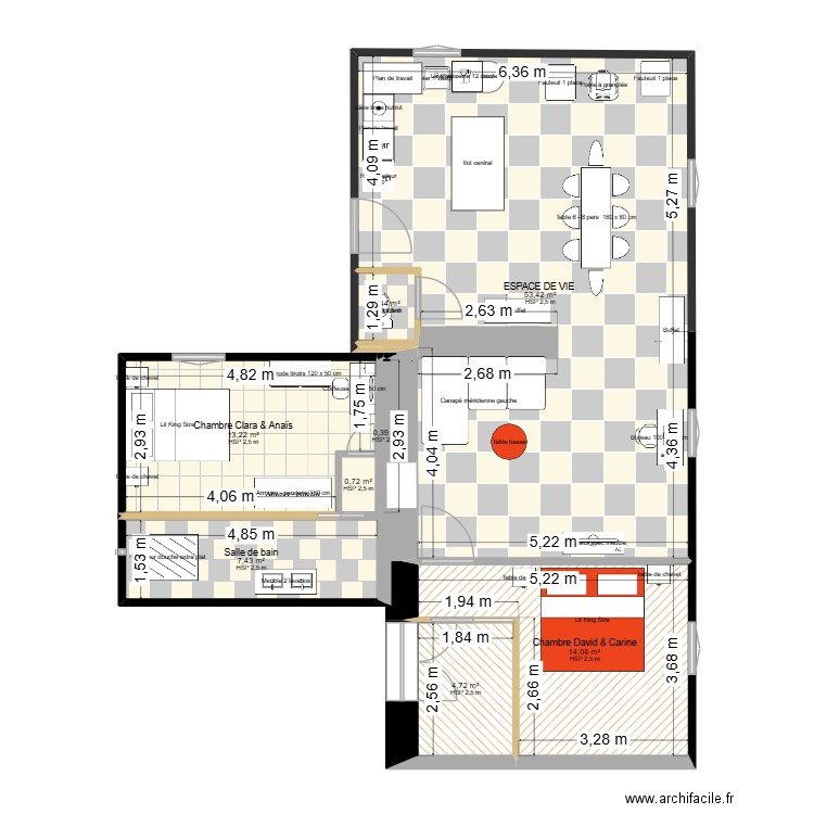 plan puget 2. Plan de 7 pièces et 94 m2