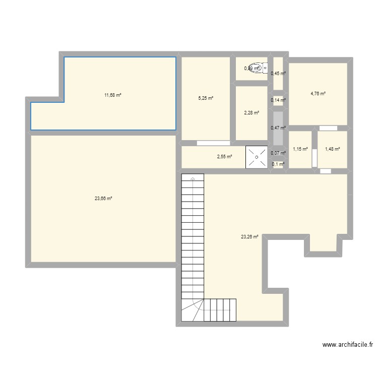1er Rhodes-St-Genese . Plan de 15 pièces et 78 m2