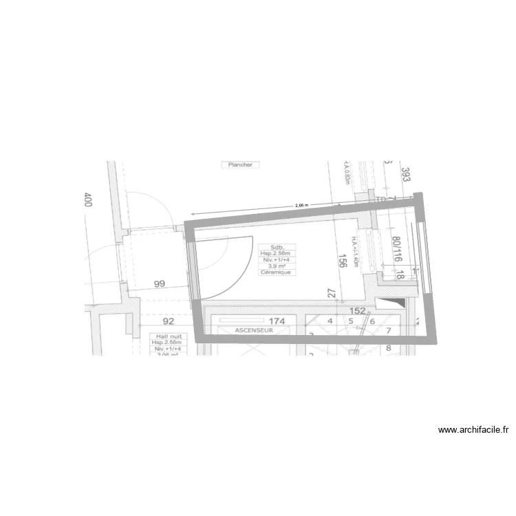 sdb LEDENT. Plan de 