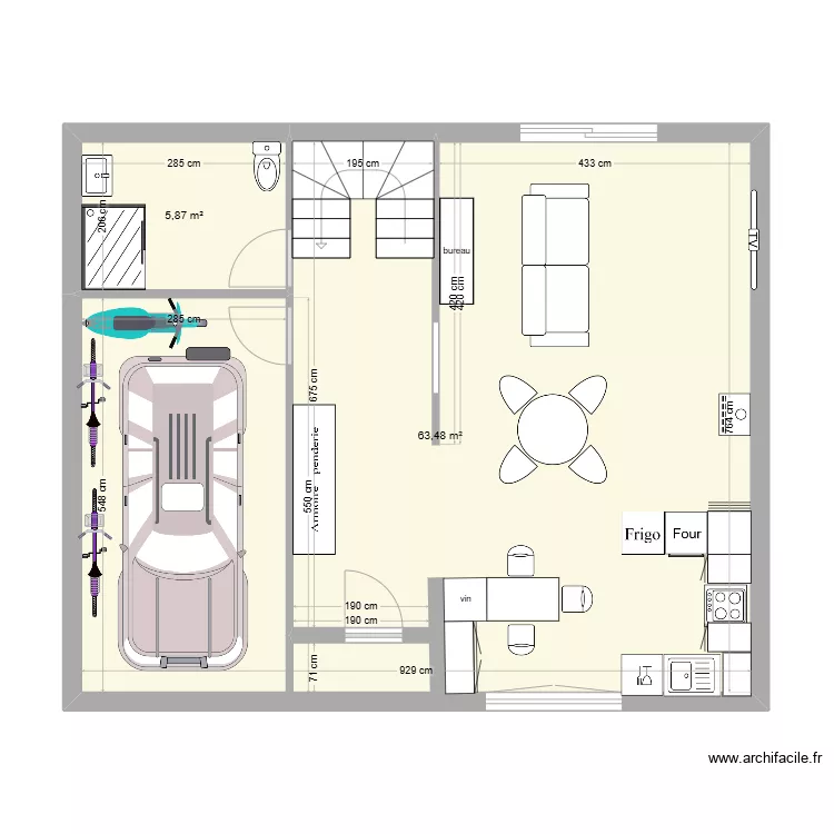 rez de chauss&eacute;e saint nazaire. Plan de 