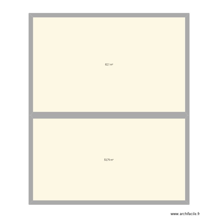 Chamoux. Plan de 2 pièces et 116 m2