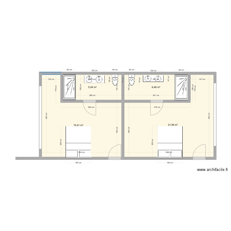 suribi i 3 chambre arriere. Plan de 0 pièce et 0 m2
