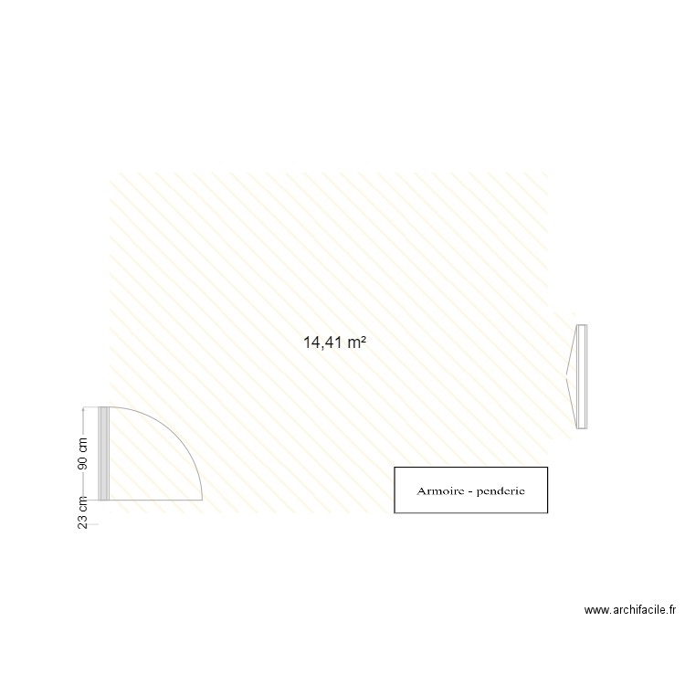 Chambre Louise vide. Plan de 0 pièce et 0 m2