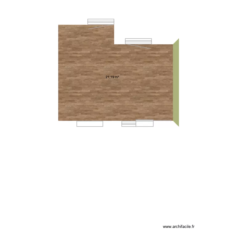 salon. Plan de 1 Pièce et 21 m² salon. Plan de 1 Pièce et 21 m²