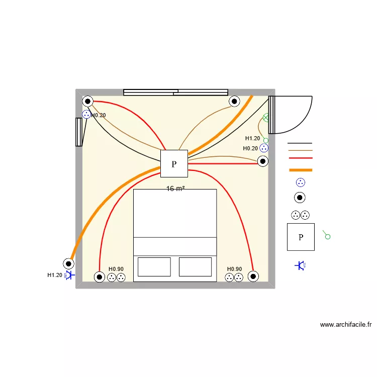 FABIEN. Plan de 1  et 16 m²