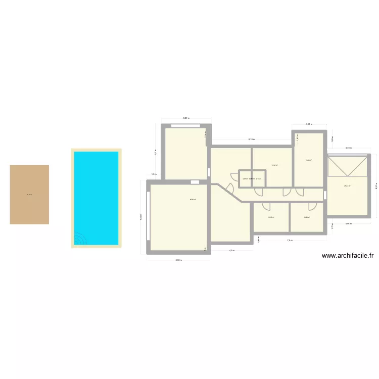 maison frans. Plan de 9 Pièces et 191 m²