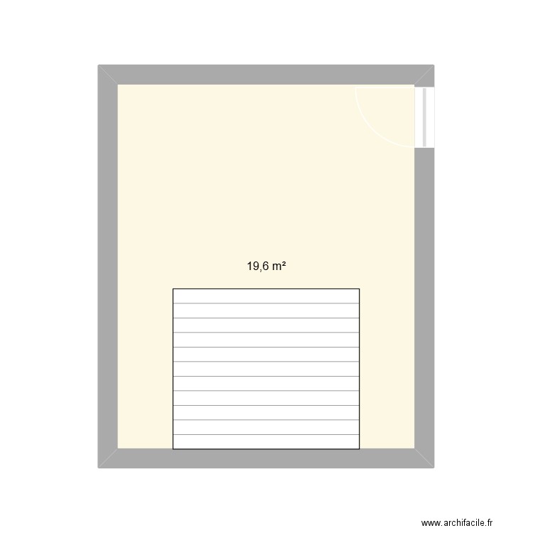 garage. Plan de 1 pièce et 20 m2