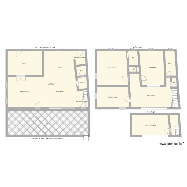 GR3285. Plan de 12 pièces et 262 m2