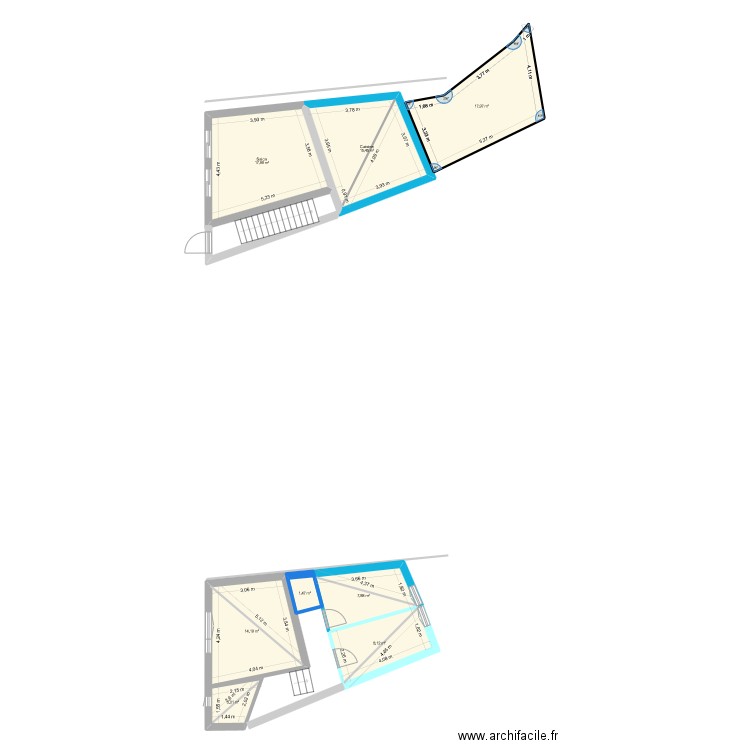 Chloe 2. Plan de 8 pièces et 86 m2