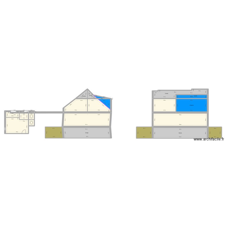 chambre. Plan de 24 pièces et 195 m2