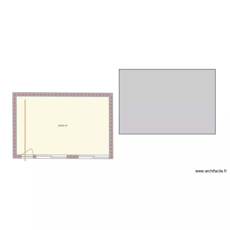 VERAND2. Plan de 1 pièce et 26 m²