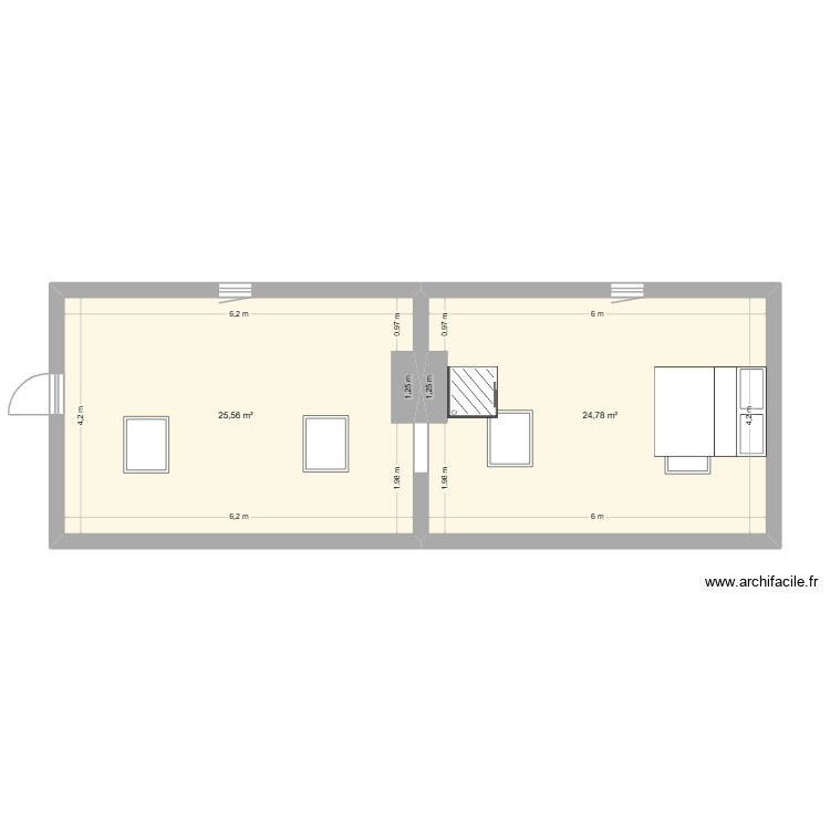 etage. Plan de 0 pièce et 0 m2