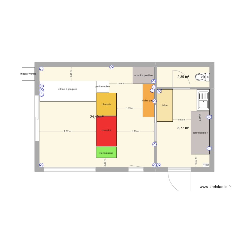 larceveau 2. Plan de 3 pièces et 36 m2