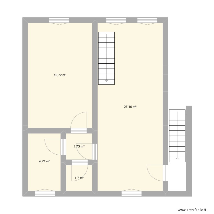 plan niveau 1 duplex . Plan de 0 pièce et 0 m2