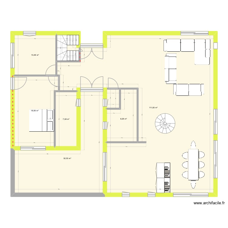 MAISON extension. Plan de 0 pièce et 0 m2