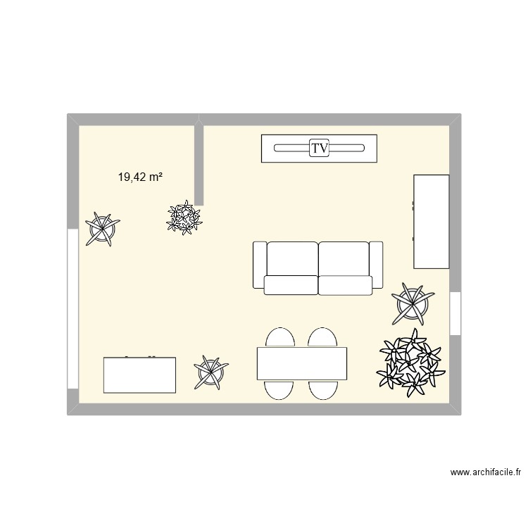 Salon. Plan de 0 pièce et 0 m2
