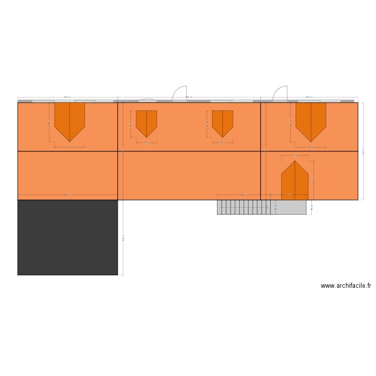 plan haut toit + fenetre. Plan de 0 pièce et 0 m2