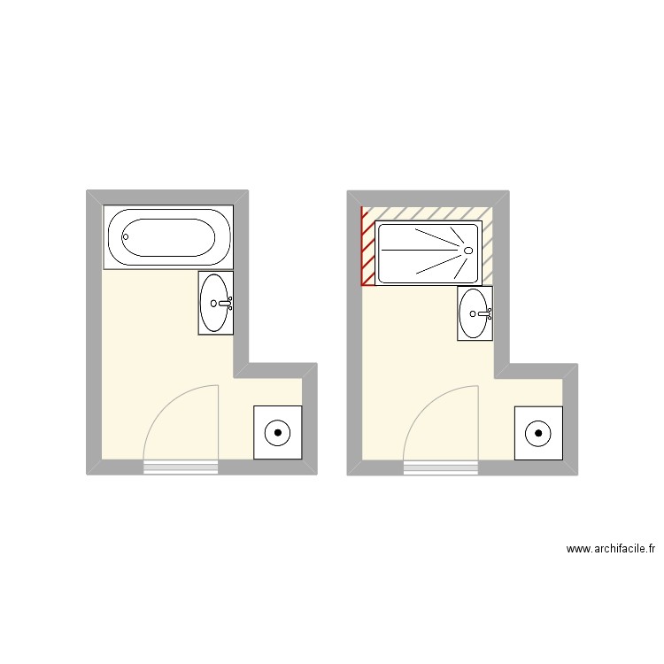 plan beauce. Plan de 2 pièces et 9 m2