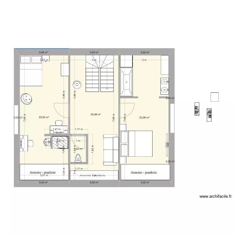 Lacay etage. Plan de 