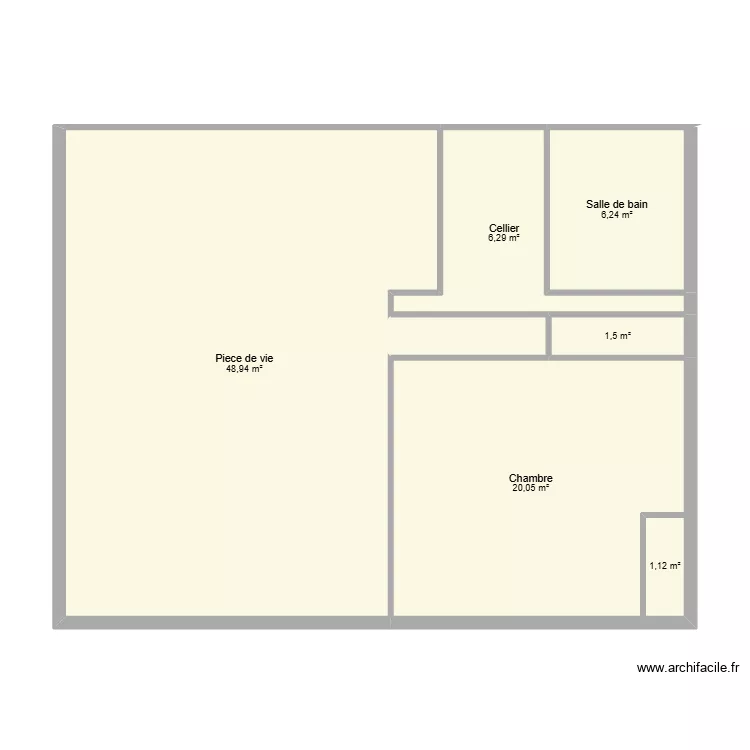 BRETON / cht DUMAS. Plan de 6 Pièces et 84 m² BRETON / cht DUMAS. Plan de 6 Pièces et 84 m²