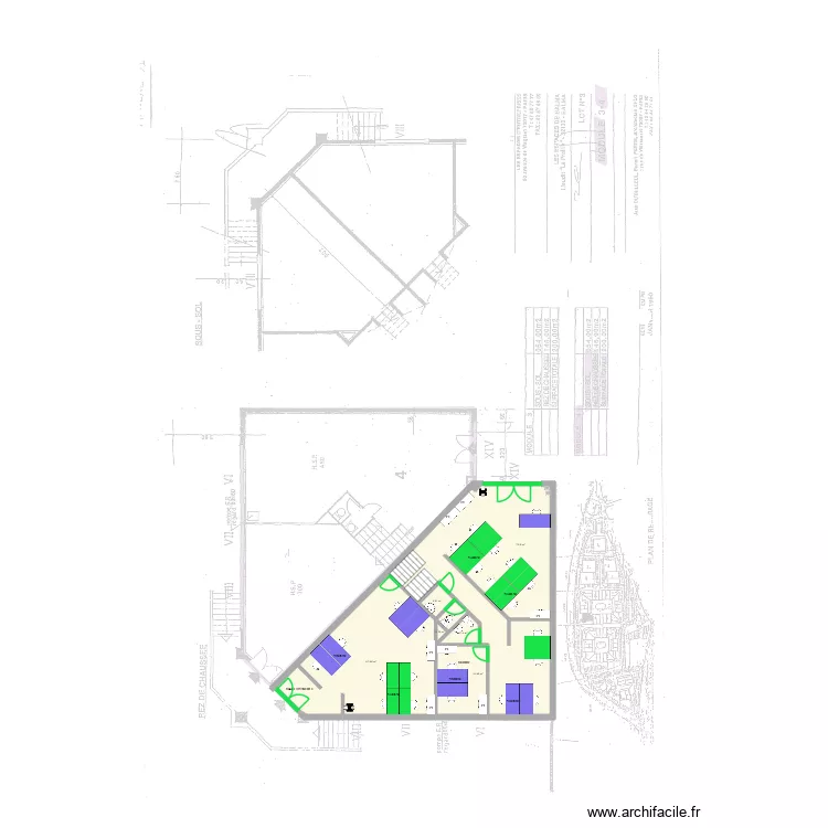 BALMA. Plan de 7  et 136 m²