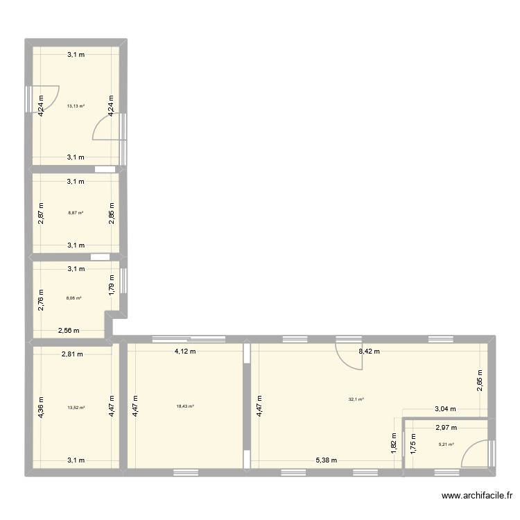pottiez. Plan de 0 pièce et 0 m2