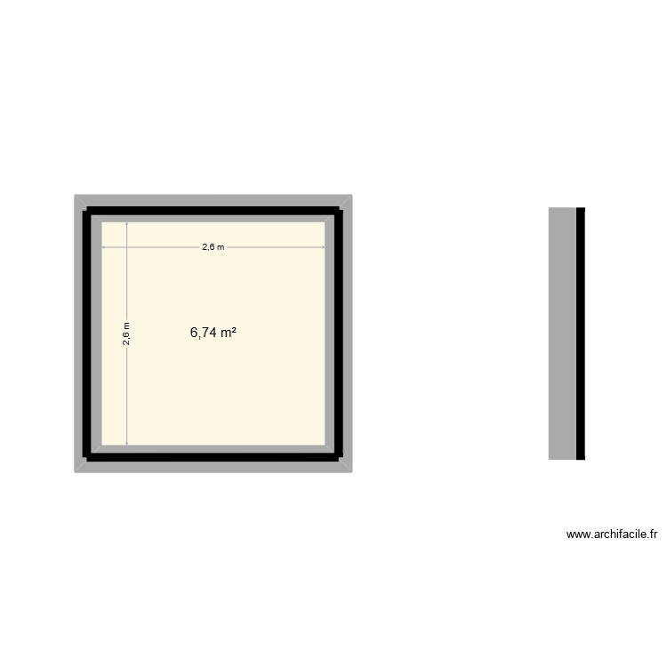 cadre frontal cabine beton. Plan de 0 pièce et 0 m2