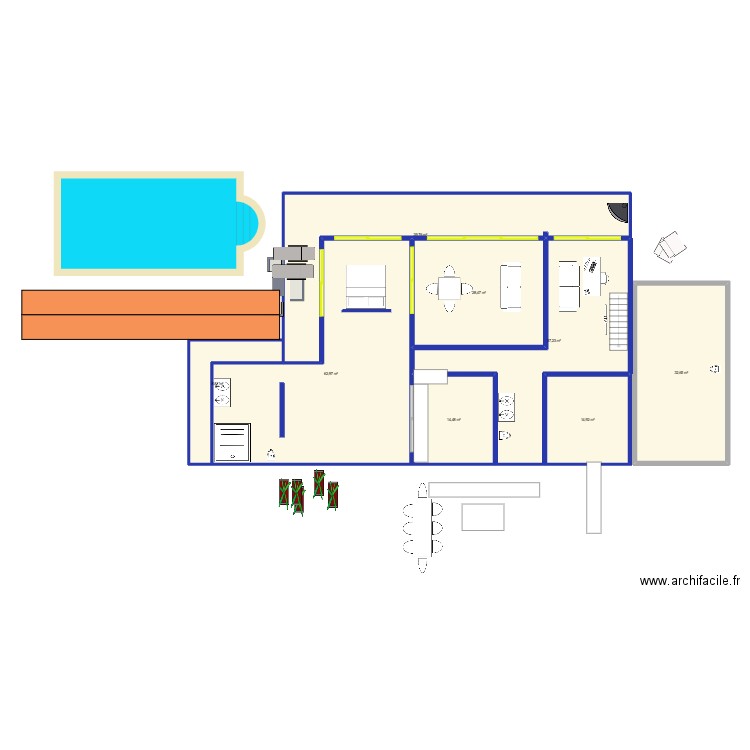 screb 1. Plan de 8 pièces et 239 m2