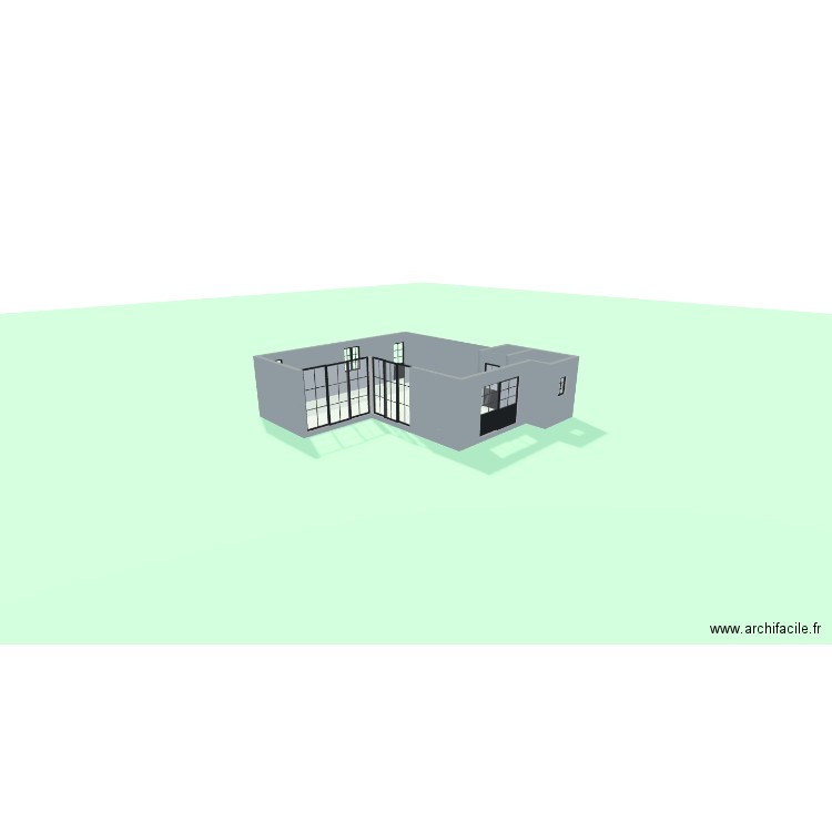 Maison aurore et pierrot. Plan de 2 pièces et 55 m2
