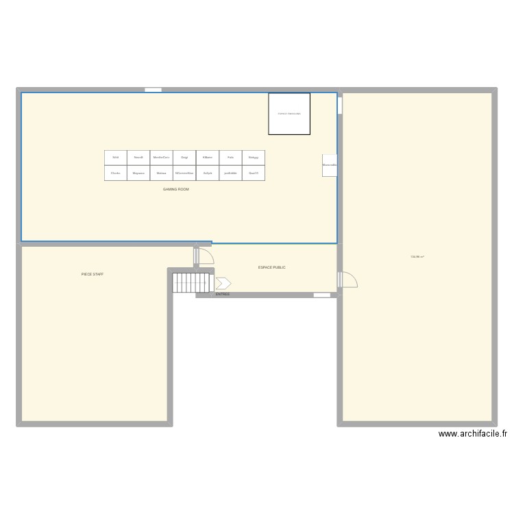 BFO. Plan de 4 pièces et 354 m2