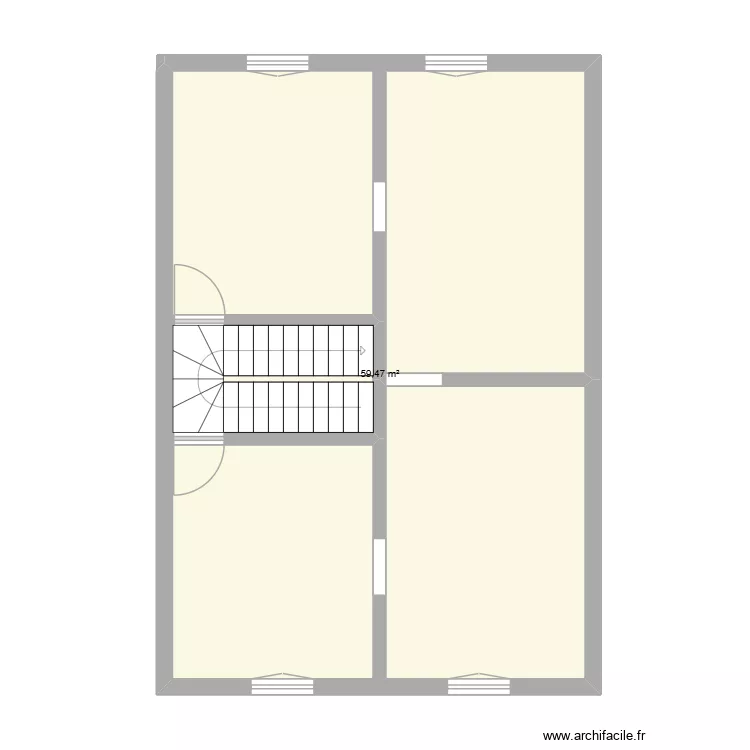 Plan maison jeff. Plan de 1  et 59 m²