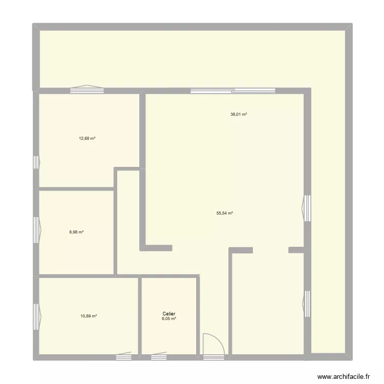 Corse R+1 Projet. Plan de 4  et 275 m²