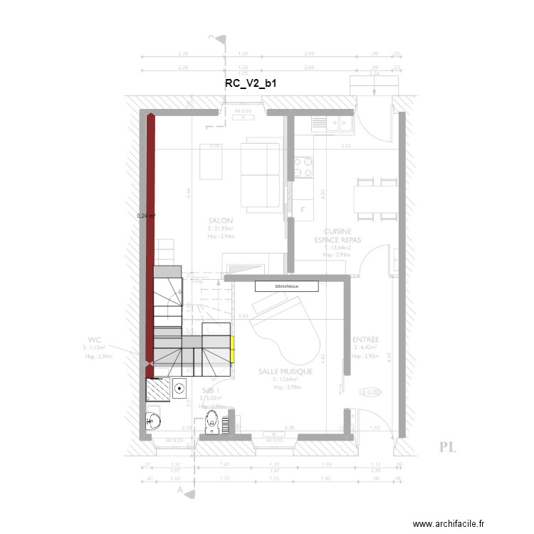 RC_archi_V2_b0. Plan de 1 pièce et 0 m2