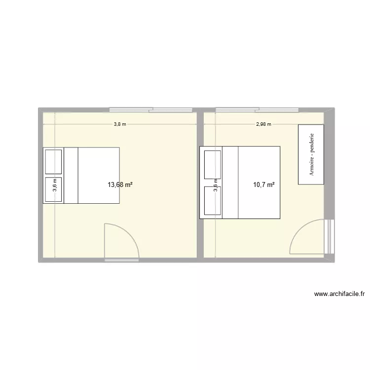 bertin. Plan de 2  et 24 m²